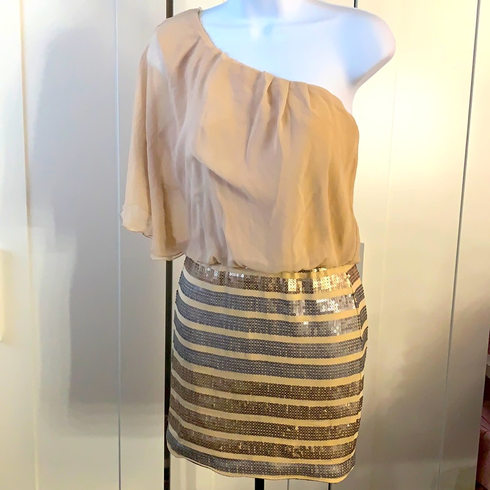 As U Wish Sequin One Shoulder Dress